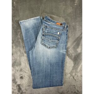 Buffalo David Bitton Gitane Straight Leg Jeans Blue Medium Wash Stretch Size 30